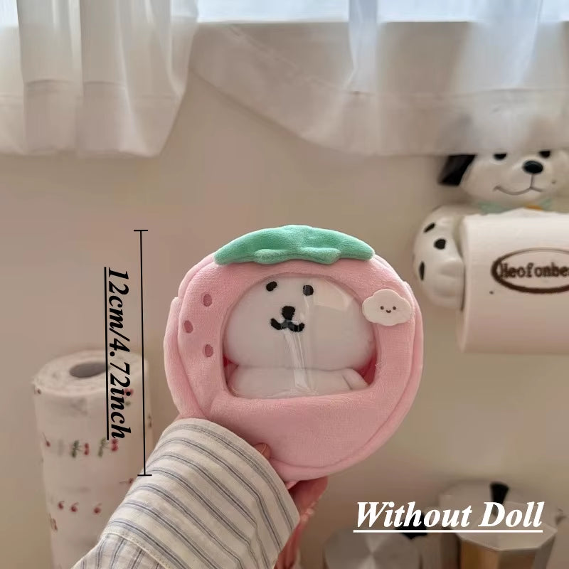 Kawaii 12Cm Plush Storage Bag Japan Style Cute Display Protective Case for Girls Creative Gift Cotton Doll Waterproof Bags 2025
