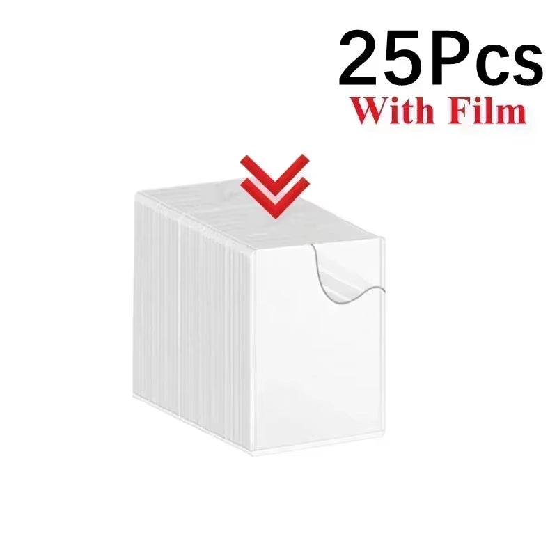 1-50PCS Transparent Korean Kpop Card Sleeve with Protective Film Clear Card Holder Idol Photo Game Card Covers 35PT