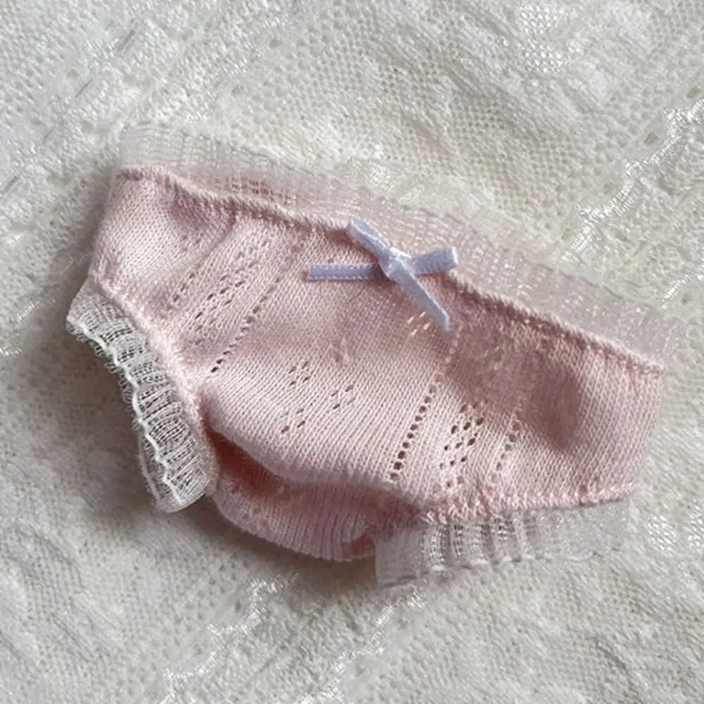 Doll Clothes Panties Lace Underwear 20Cm Cotton Underpant Knickers Clothing Accessories for 1/11 Ob11 Dolls for 1/12Bjd Doll