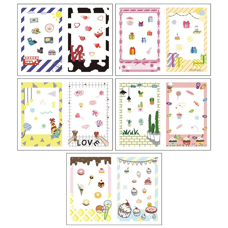10 Pcs/Set Creative Cute Diy 3 Inch Polaroid Photo Decorative Border Stickers Small Card Decorative Stickers