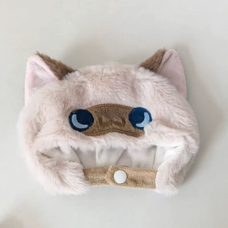 For 20Cm Cotton Idol Doll Hat Capybara/Pig/Frog/Duck Hat Cute Doll Accessories Foxes/Bee Headband Kids Girls Birthday Gifts