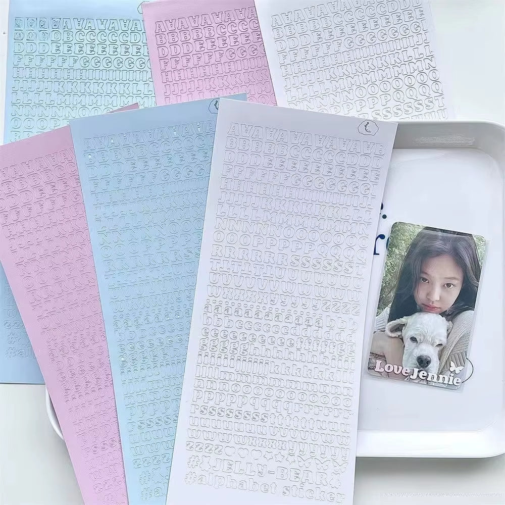 3Pcs/Set INS Korean Letter Series Scrapbook Sticker DIY Decor Kpop Photocard Stationery Journaling Sticker Cute Student Supplies