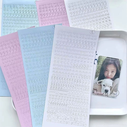 3Pcs/Set INS Korean Letter Series Scrapbook Sticker DIY Decor Kpop Photocard Stationery Journaling Sticker Cute Student Supplies
