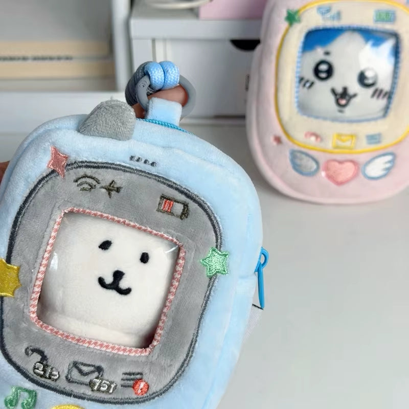 Cartoon Plush Doll Display Bag Dustproof Storage Bag for 10Cm Cotton Doll Phone Shape Halterneck Bag Doll Accessories