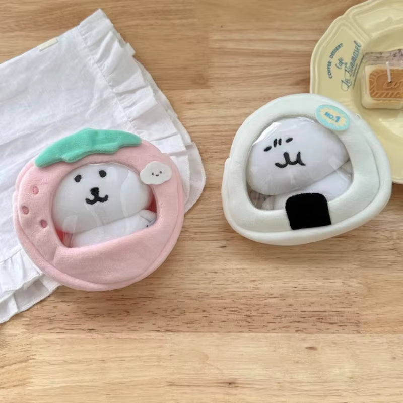 Kawaii 12Cm Plush Storage Bag Japan Style Cute Display Protective Case for Girls Creative Gift Cotton Doll Waterproof Bags 2025
