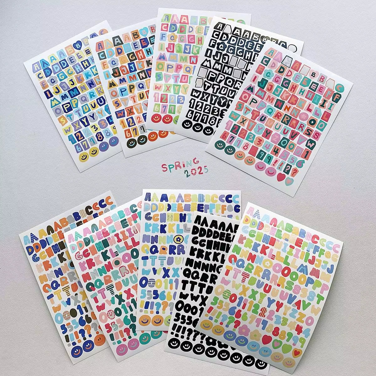 5/10Pcs Colorful Alphabet Number Sticker Waterproof DIY Hand Account Scrapbook Phone Decoration Letter Stickers