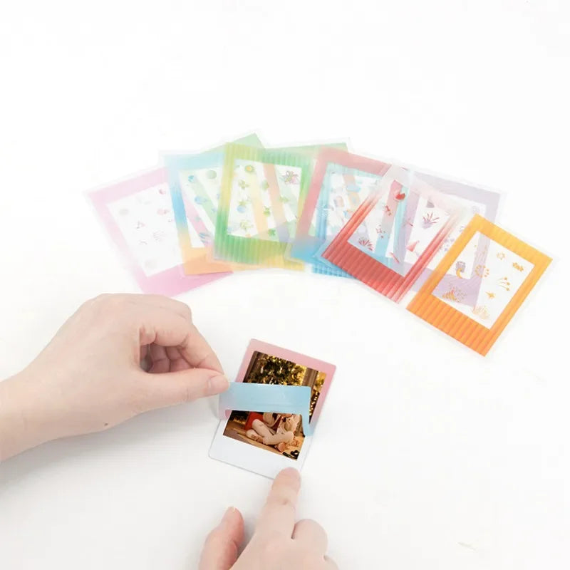10 Pcs/Set Creative Cute Diy 3 Inch Polaroid Photo Decorative Border Stickers Small Card Decorative Stickers