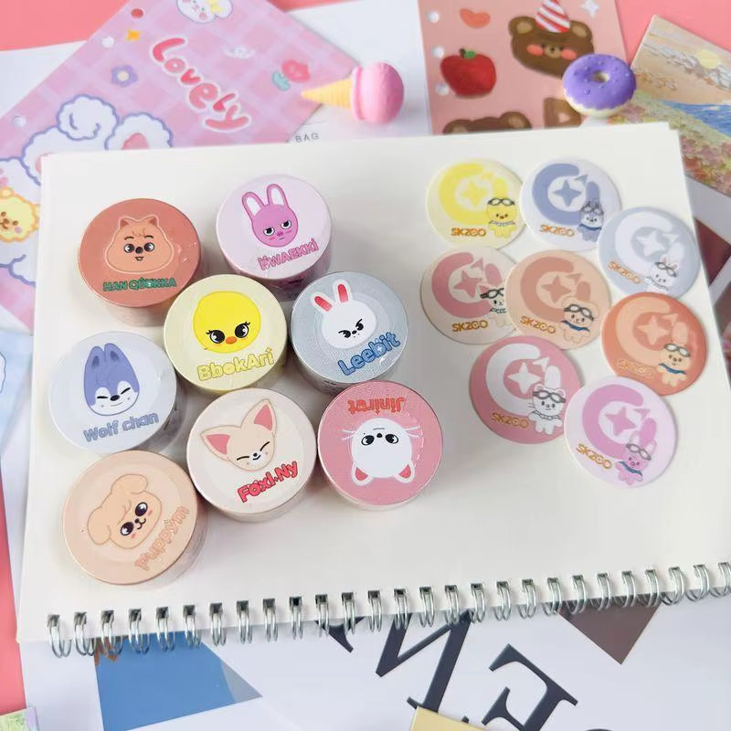 Cartoon Character and Cute Paper Tape Accounting Stickers Decoration Stickers
