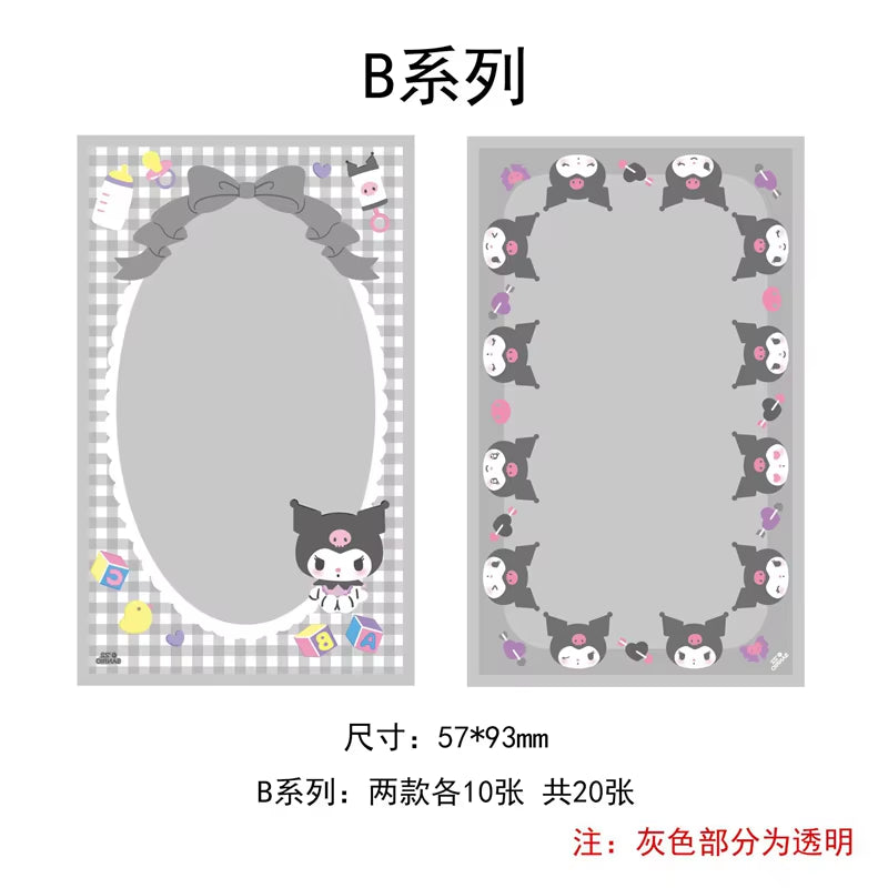 20Pcs/Lot Cute Japanese Cartoon Characters Kpop Photo Card Holder Idol Laser Photo Protective Display Sleeves Kawaii Stationery