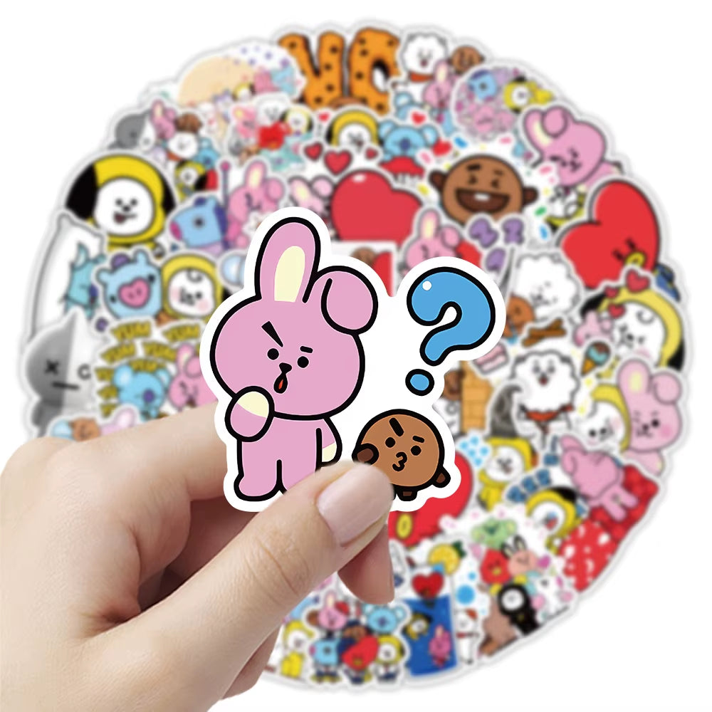 50Pcs Cute Popular Men'S Combination Stickers Cartoon DIY Stickers Scrapbook Mobile Luggage Skateboarding Waterproof Stickers