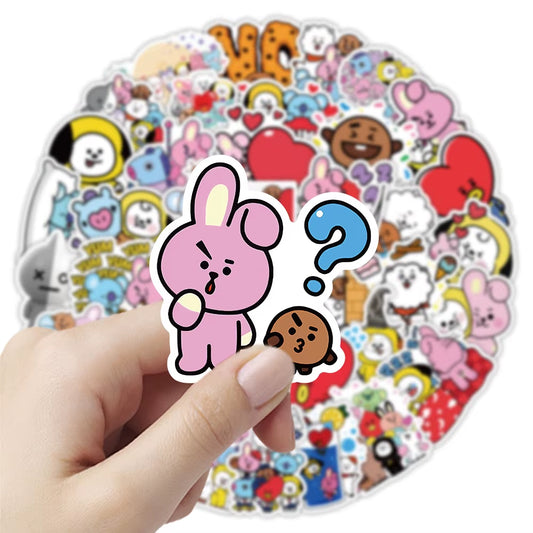 50Pcs Cute Popular Men'S Combination Stickers Cartoon DIY Stickers Scrapbook Mobile Luggage Skateboarding Waterproof Stickers