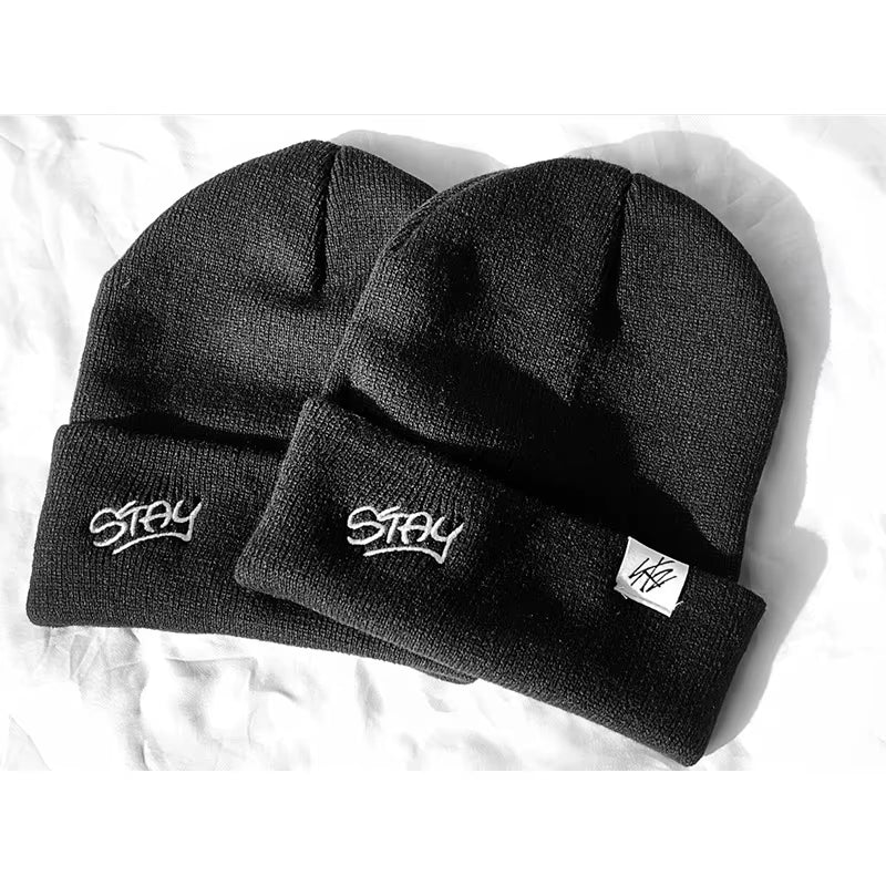 Kpop Bang Chan STAY Knit Cap Autumn Winter Embroidery Knitted Hats for Boys Girls
