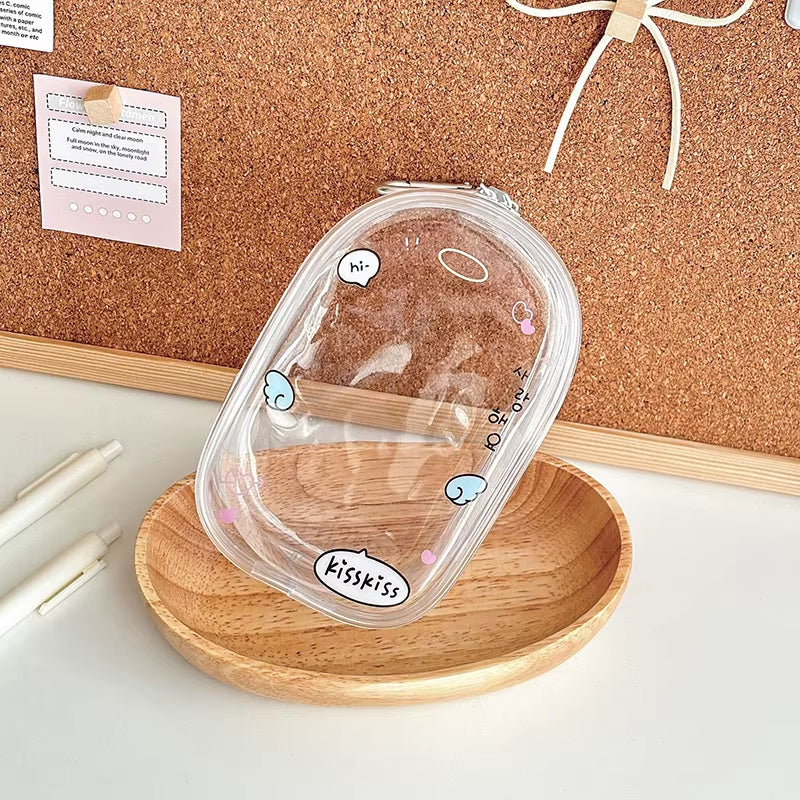 Small Doll Storage Bag Outdoor Doll Bag Waterproof Portable Carrying Case PVC Clear Doll Hanging Display Bag Dust Drying Bag