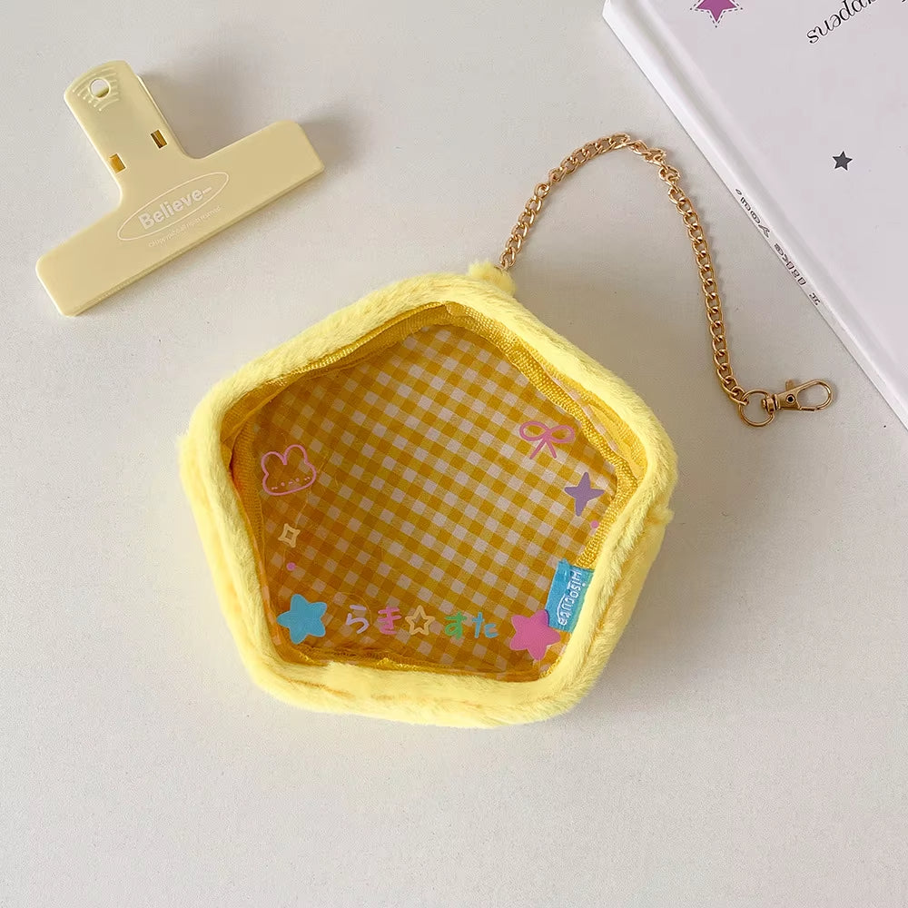 INS Korean Red Apple Bag Pendant Accessories Cute Fashion Transparent PVC Doll Storage Bag Student Backpack Pendant Girls Gifts