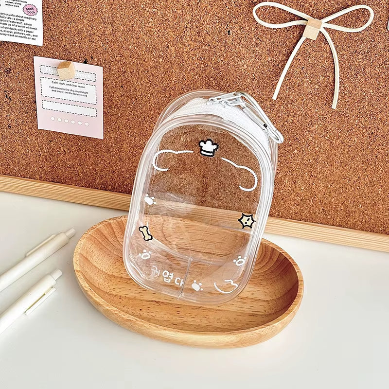 Small Doll Storage Bag Outdoor Doll Bag Waterproof Portable Carrying Case PVC Clear Doll Hanging Display Bag Dust Drying Bag