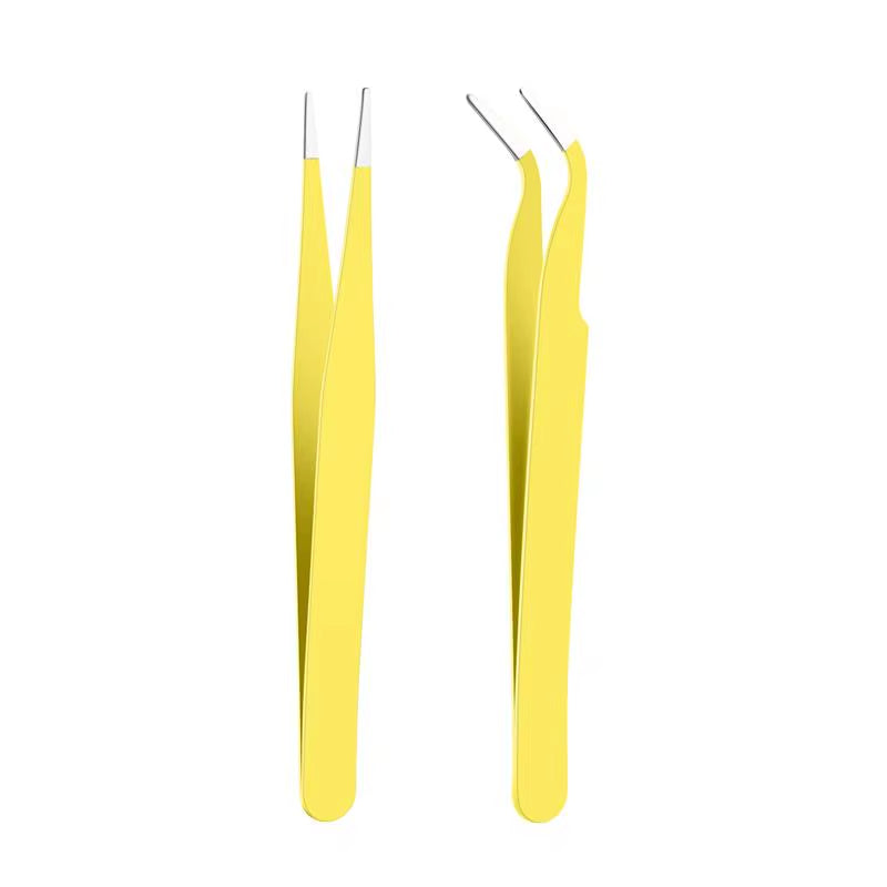Stainless Steel Tweezers Scrapbook Sticker Tape Picking Straight Head Elbow Tweezers DIY Junk Journal Album Crafts Supplies