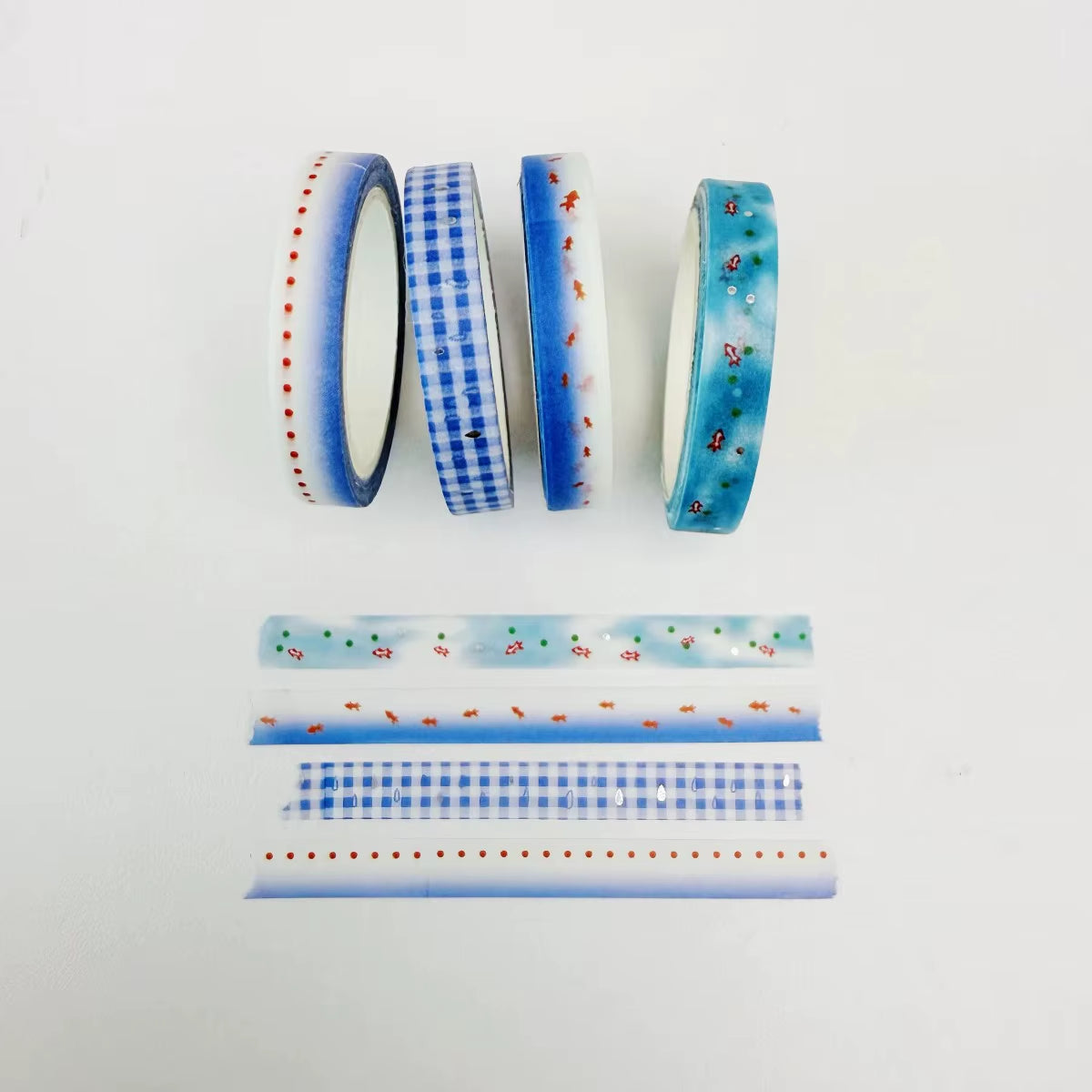 Ultra Thin Washi Tape Silver Foil 4Mm Scrapbook Tape Washi Tape Stickers Border Stripes Basic Journal Decor