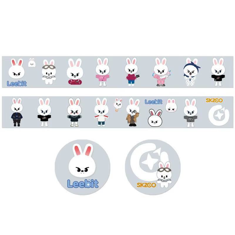Cartoon Character and Cute Paper Tape Accounting Stickers Decoration Stickers