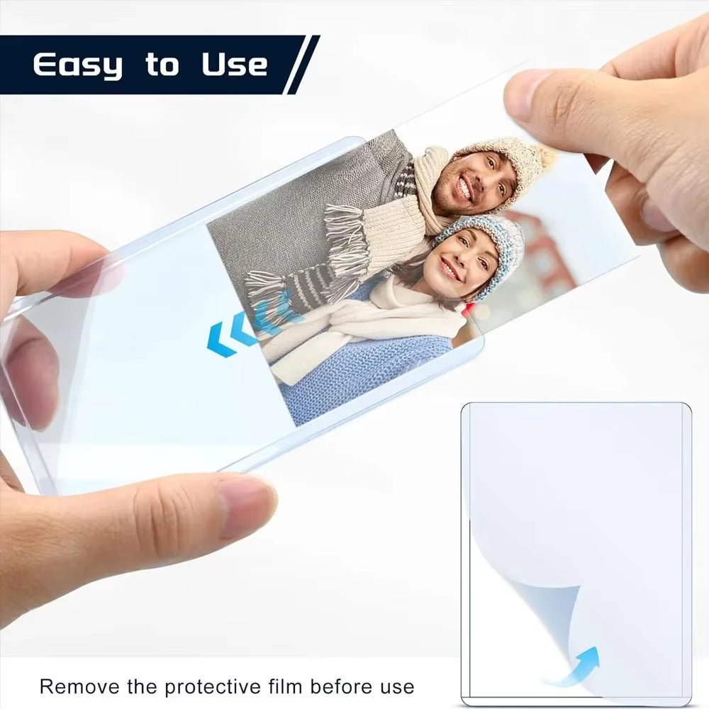 1-50PCS Transparent Korean Kpop Card Sleeve with Protective Film Clear Card Holder Idol Photo Game Card Covers 35PT