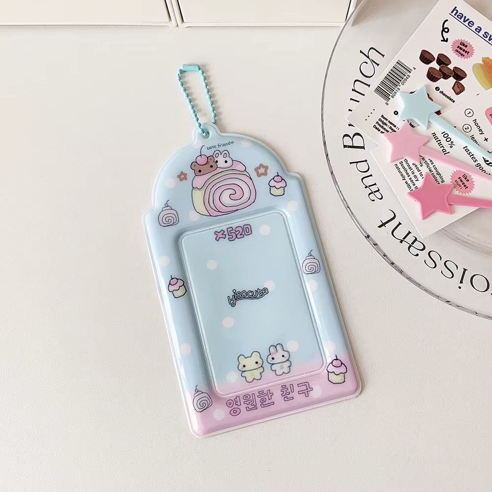 Ins Style Korea Kawaii Animal PVC Card Holders Perfect for Storing K-Pop Idol Photo Cards Display Cover 3Inch Photocard Case