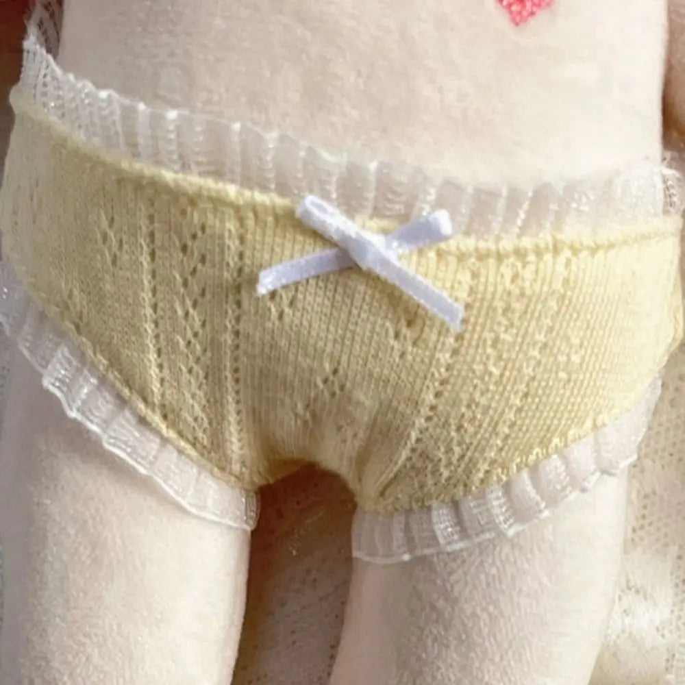 Doll Clothes Panties Lace Underwear 20Cm Cotton Underpant Knickers Clothing Accessories for 1/11 Ob11 Dolls for 1/12Bjd Doll