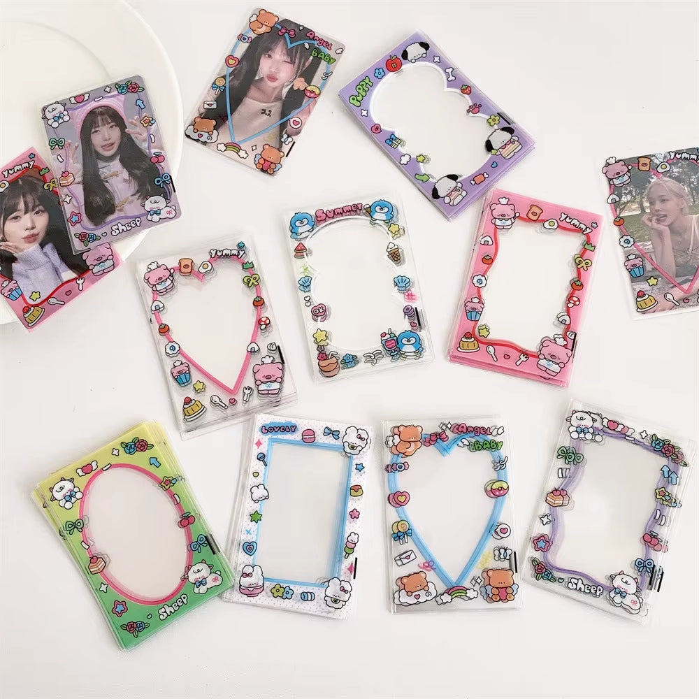 20Pcs Kawaii Animal Frame 3Inch Cards Cover Photo Cards Decoration Package