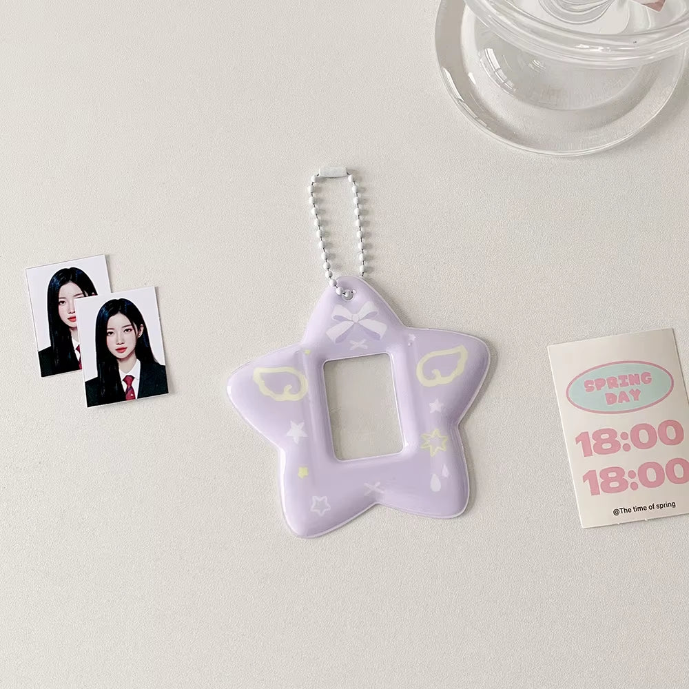 Ins Style Cute Star Shaped 2 Inch Mini Photo Card Holder K-Pop Idol Photo Sticker Holder Goo Card Decoration Holder