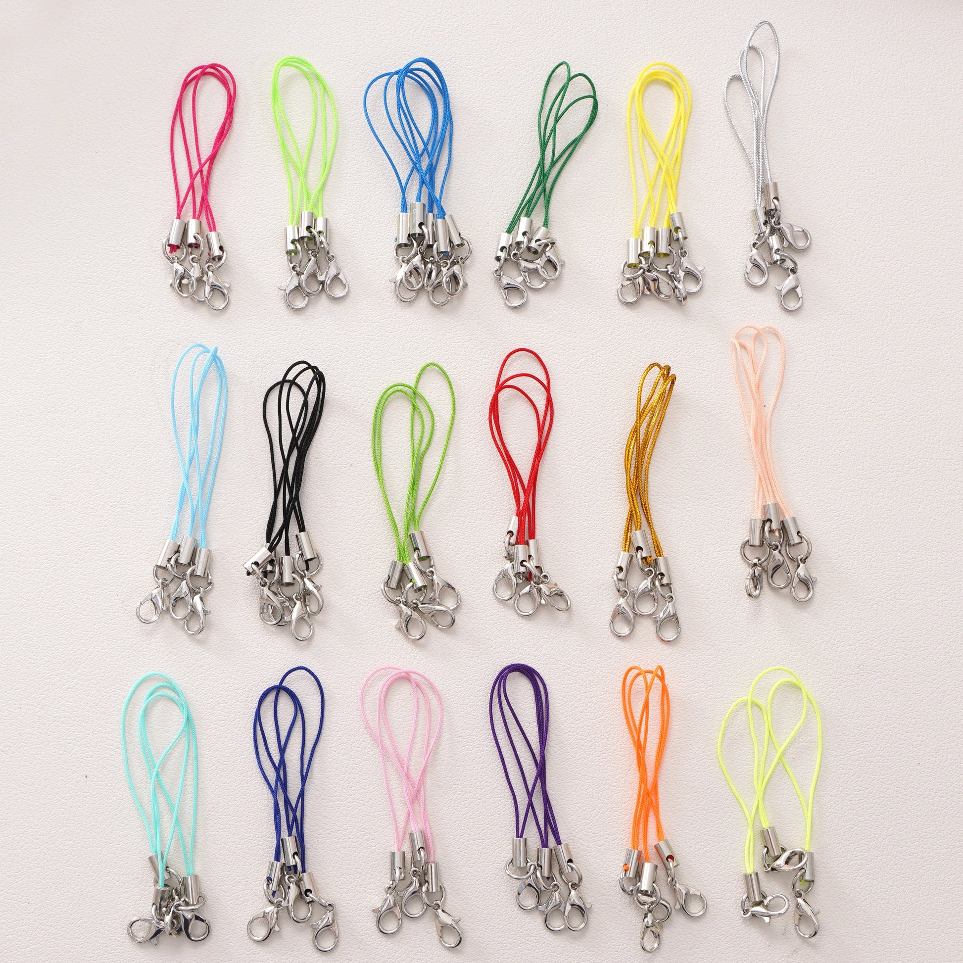 10Pcs Polyester Lanyard Lariat Strap Cord Clasp Rope Keychains Cellphone Hook Keyring Bag Accessories Key Ring Making Supplies