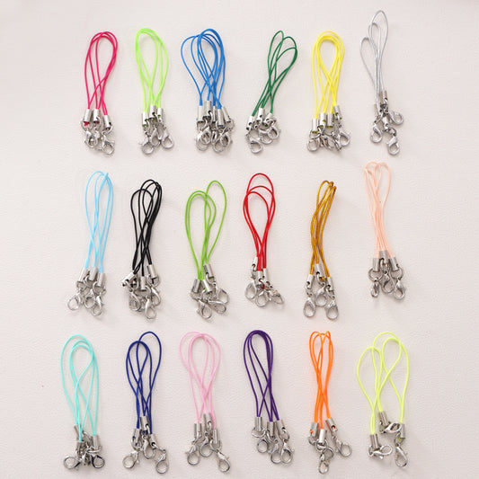 10Pcs Polyester Lanyard Lariat Strap Cord Clasp Rope Keychains Cellphone Hook Keyring Bag Accessories Key Ring Making Supplies