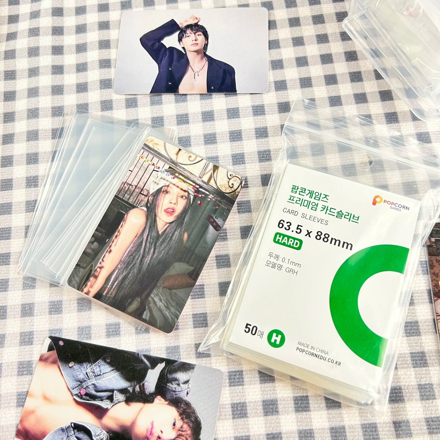 50Pcs Korea Card Sleeves HD Clear Kpop Idol Card Protective Sleeve PVC Free
