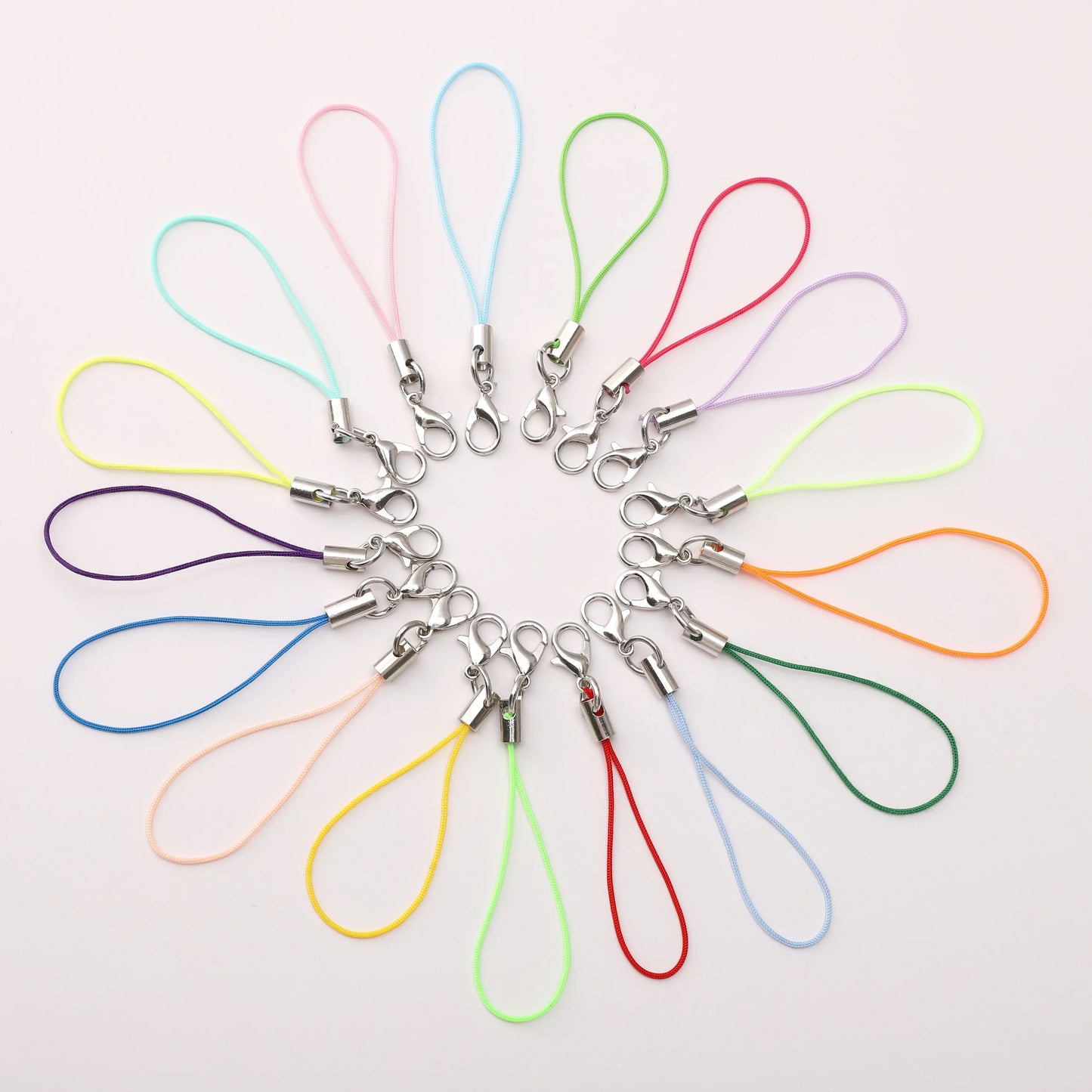 10Pcs Polyester Lanyard Lariat Strap Cord Clasp Rope Keychains Cellphone Hook Keyring Bag Accessories Key Ring Making Supplies