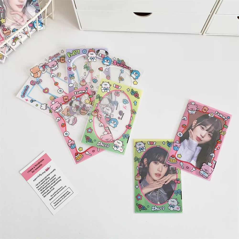 20Pcs Kawaii Animal Frame 3Inch Cards Cover Photo Cards Decoration Package