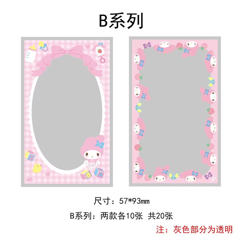 20Pcs/Lot Cute Japanese Cartoon Characters Kpop Photo Card Holder Idol Laser Photo Protective Display Sleeves Kawaii Stationery