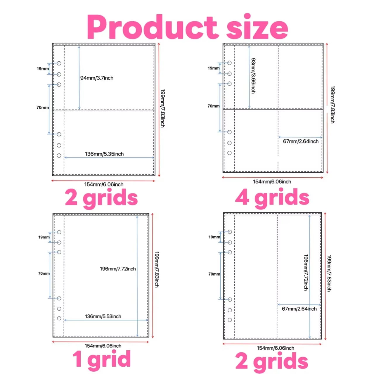 10Pcs Photocard Sleeves for 6 Ring A5 Binder, Ultra-Clear K-Pop Photocard Sleeves,Top Loading Photo Sheet Protector Collect Card