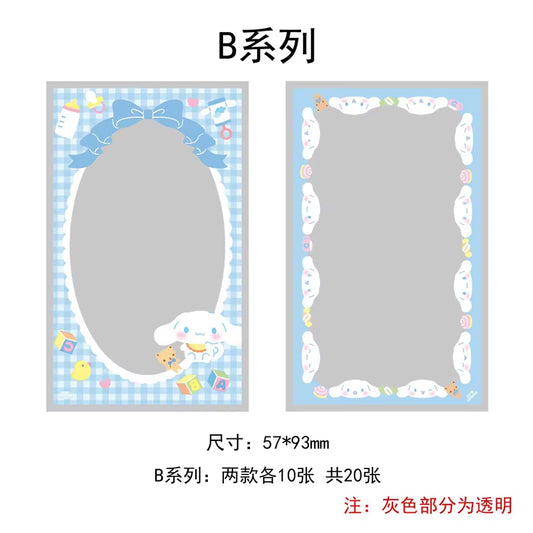 20Pcs/Lot Cute Japanese Cartoon Characters Kpop Photo Card Holder Idol Laser Photo Protective Display Sleeves Kawaii Stationery