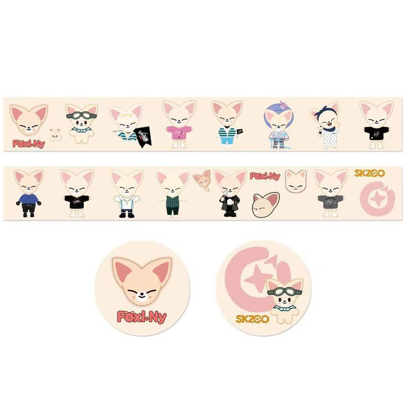 Cartoon Character and Cute Paper Tape Accounting Stickers Decoration Stickers