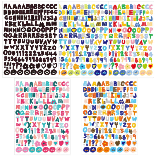 5/10Pcs Colorful Alphabet Number Sticker Waterproof DIY Hand Account Scrapbook Phone Decoration Letter Stickers