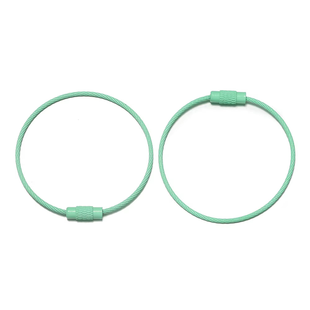 10Pcs/Lot 50Mm Iron Key Ring Colorful Keychain Rings Screw Lock for Jewelry Making Keychain DIY Findings
