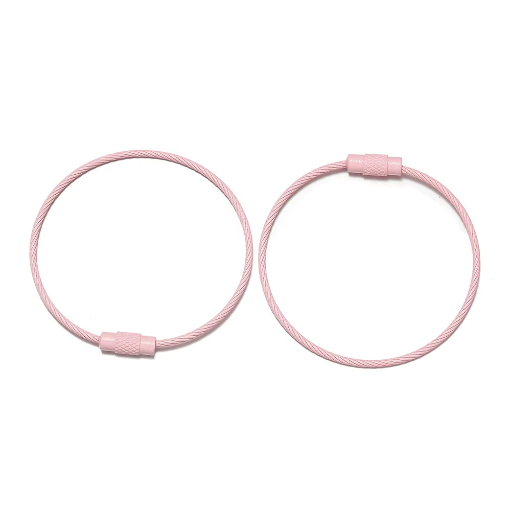 10Pcs/Lot 50Mm Iron Key Ring Colorful Keychain Rings Screw Lock for Jewelry Making Keychain DIY Findings