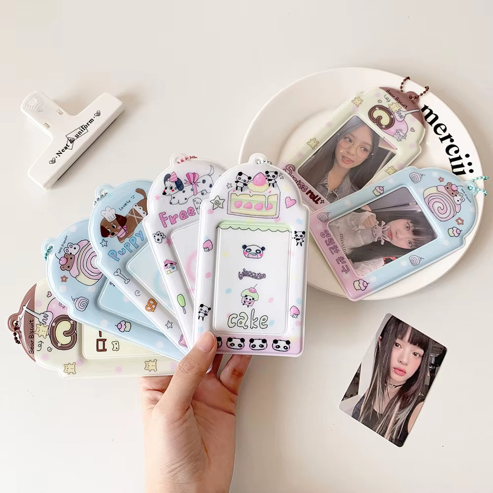 Ins Style Korea Kawaii Animal PVC Card Holders Perfect for Storing K-Pop Idol Photo Cards Display Cover 3Inch Photocard Case