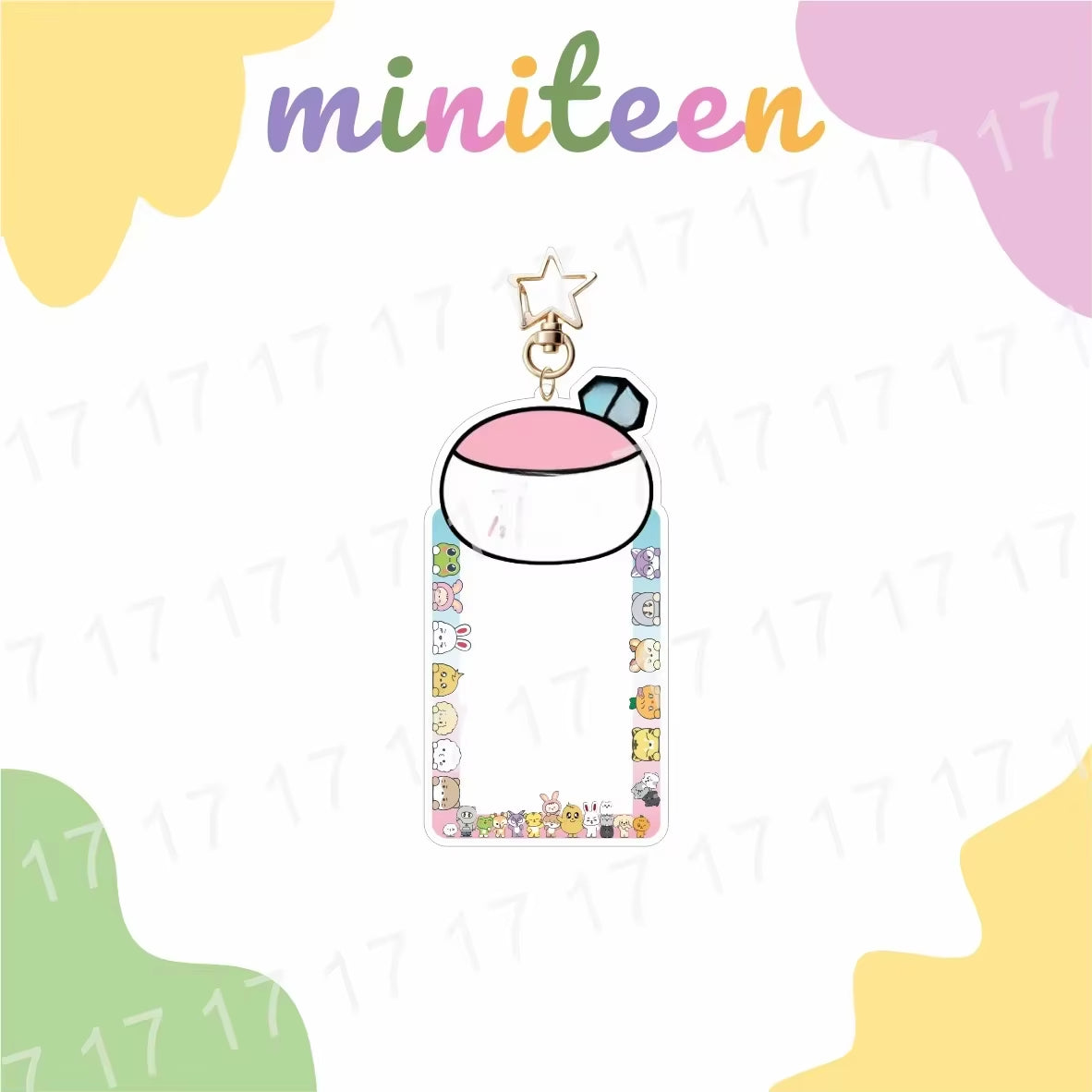 13Pcs Kpop Miniteen 17 Card Holder Keychain S.COUPS JEONGHAN JOSHUA JUN HOSHI Kawaii LOMO Card Cover Christmas Gift Fans Keyring