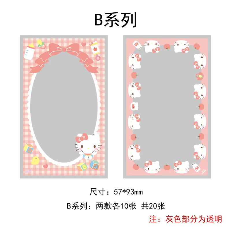 20Pcs/Lot Cute Japanese Cartoon Characters Kpop Photo Card Holder Idol Laser Photo Protective Display Sleeves Kawaii Stationery