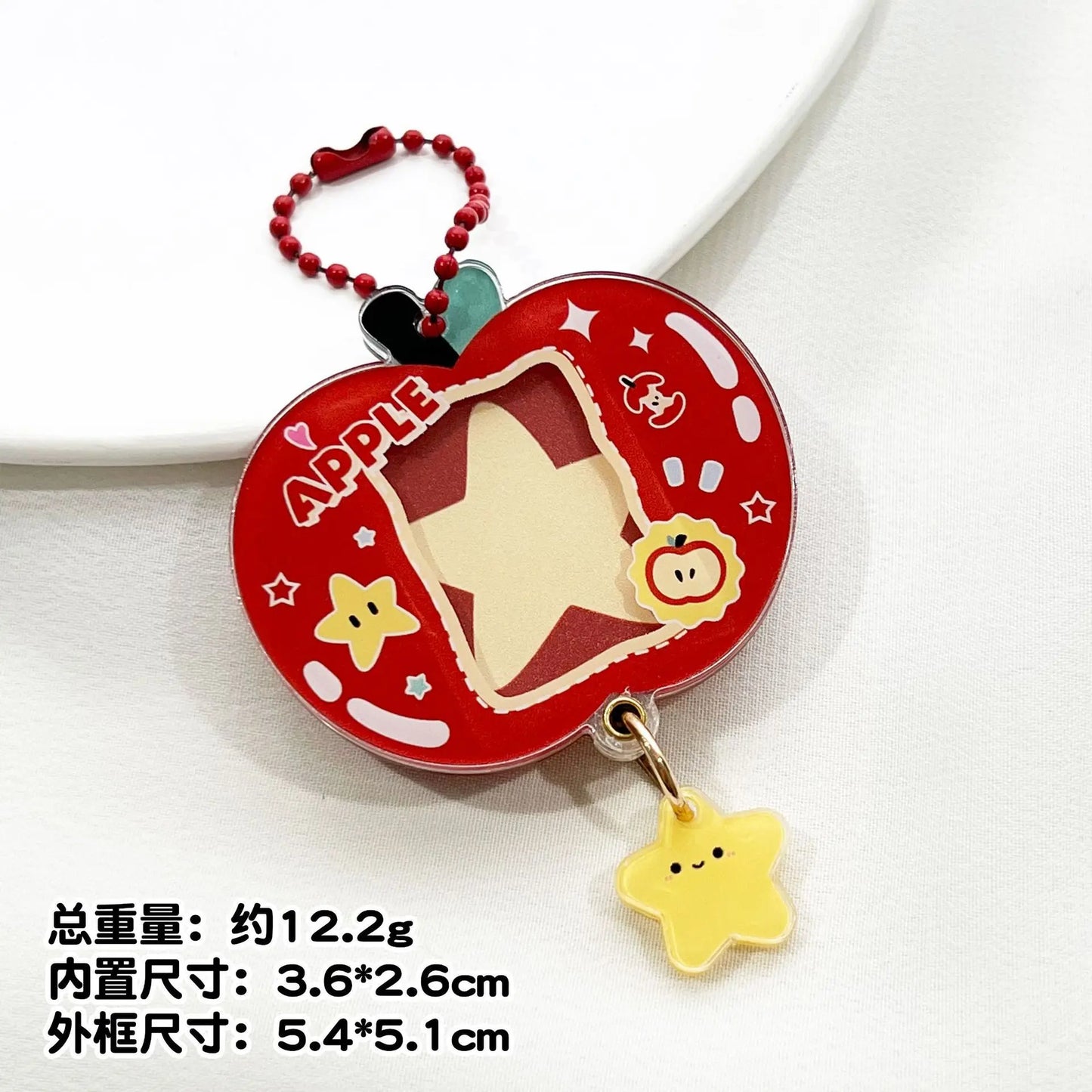 Acrylic Slide Photo Frame Keychain Holds 1 Inch ID Photo for Kpop Star Idol Card Holder