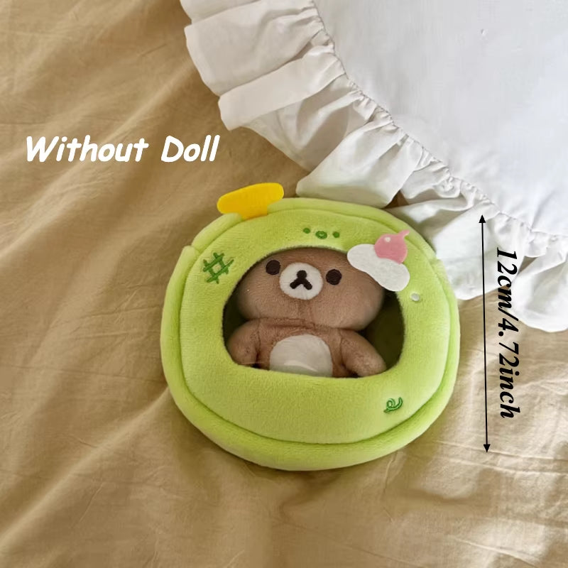 Kawaii 12Cm Plush Storage Bag Japan Style Cute Display Protective Case for Girls Creative Gift Cotton Doll Waterproof Bags 2025