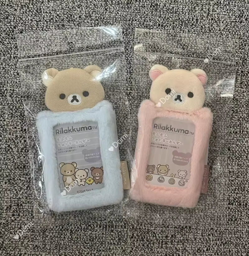 Rilakkuma Japanese Cute Cartoon Student Id Photo Rice Card Protective Cover High Beauty Cartoon Peripheral Card Set Gift