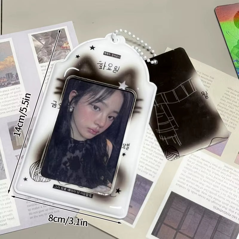 Cute Strawberry Card Holder 3 Inch Sweet Pink Kpop Photocard Holder Idol Photo Card Protective Sleeves Couple Photo Dispaly Case