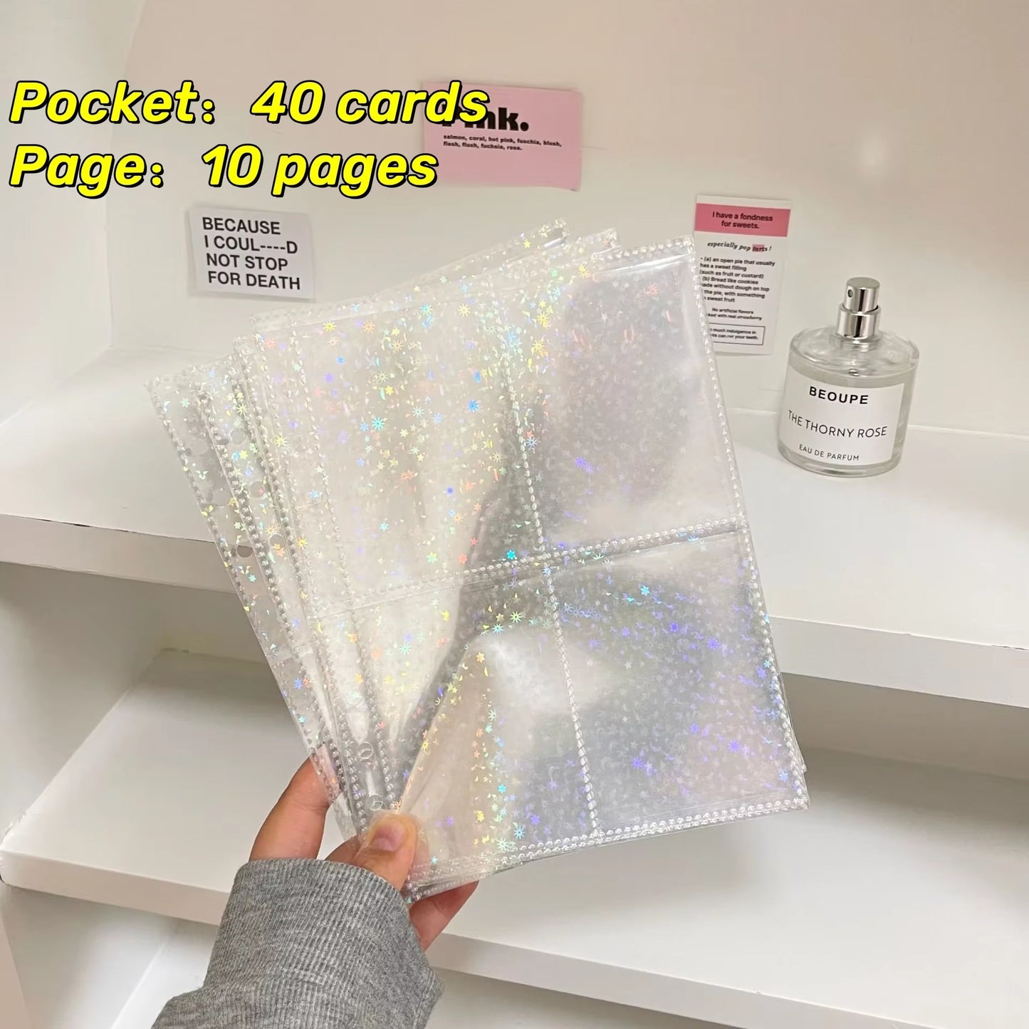 10Pcs Photocard Sleeves for 6 Ring A5 Binder, Ultra-Clear K-Pop Photocard Sleeves,Top Loading Photo Sheet Protector Collect Card
