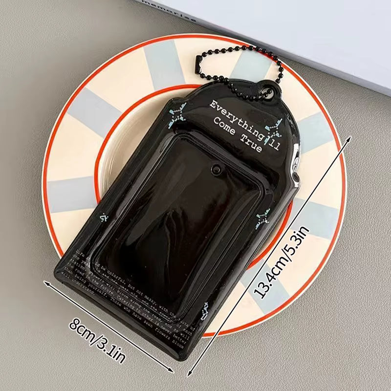 Cute Strawberry Card Holder 3 Inch Sweet Pink Kpop Photocard Holder Idol Photo Card Protective Sleeves Couple Photo Dispaly Case