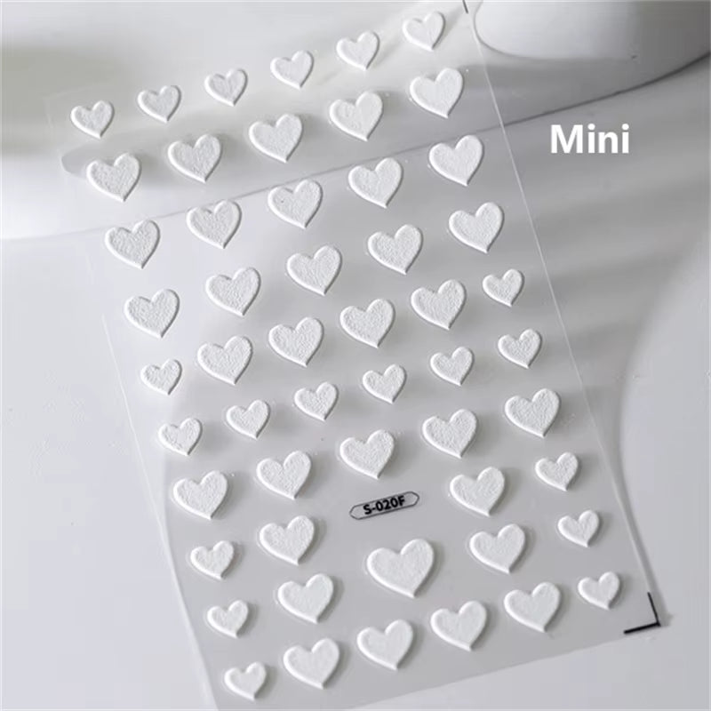 1 Piece 5D Punk Goth Rock Hot Stamping Nail Stickers High Quality Rose Gold Silver Number Letters Love Design Nail Art Stickers