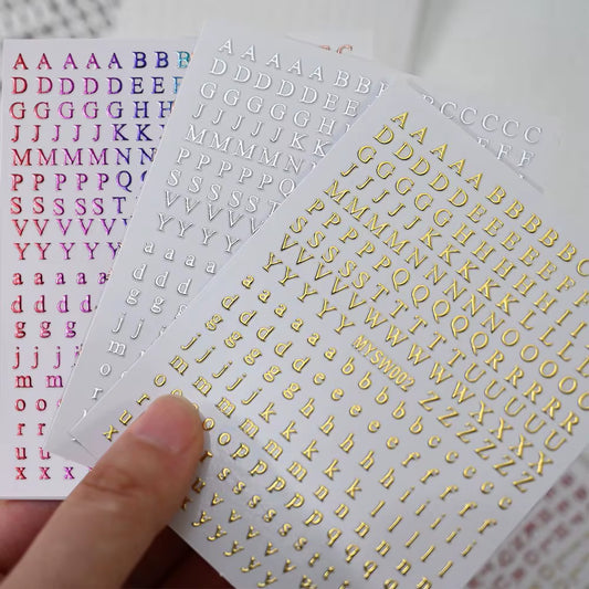 3/6Pcs 3D Multicolour Alphabet Sticker DIY Scrapbook Kpop Toploader Deco Stickers Letter Art Decals Stickers Stationery